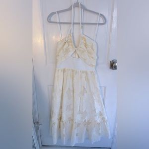 Gilner Farrar White/Vanilla Yellow Floral Billy Dress NWT Size M